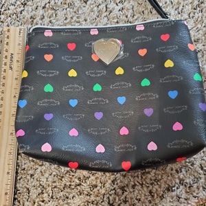 Betsey Johnson Heart cosmetic bag